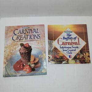 Cruise Ship Cuisine Cookbooks Carnival Cruise Line Recipe Books Lot Of 2